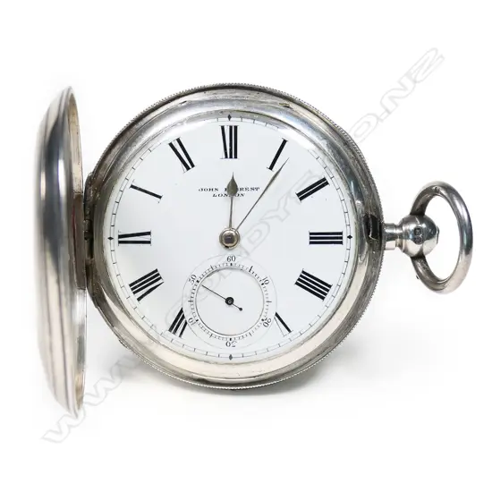 A Victorian silver,  large hunter cased pocket watch  by John Forrest
