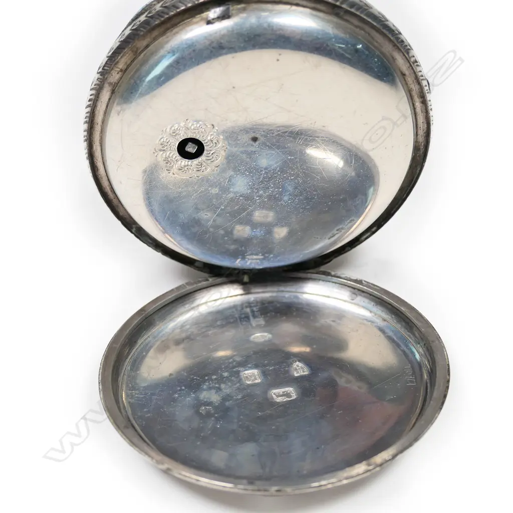 CATALOGUE ALTERATION:  Victorian not George IV. A silver cased open face large pocket watch by John Forrest, London, Image 1++