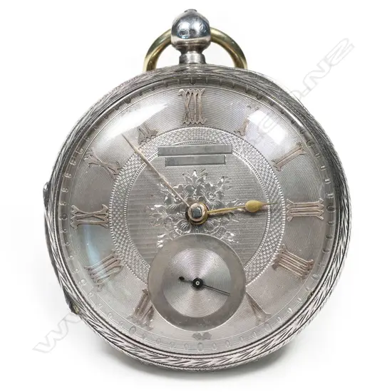CATALOGUE ALTERATION:  Victorian not George IV. A silver cased open face large pocket watch by John Forrest, London,