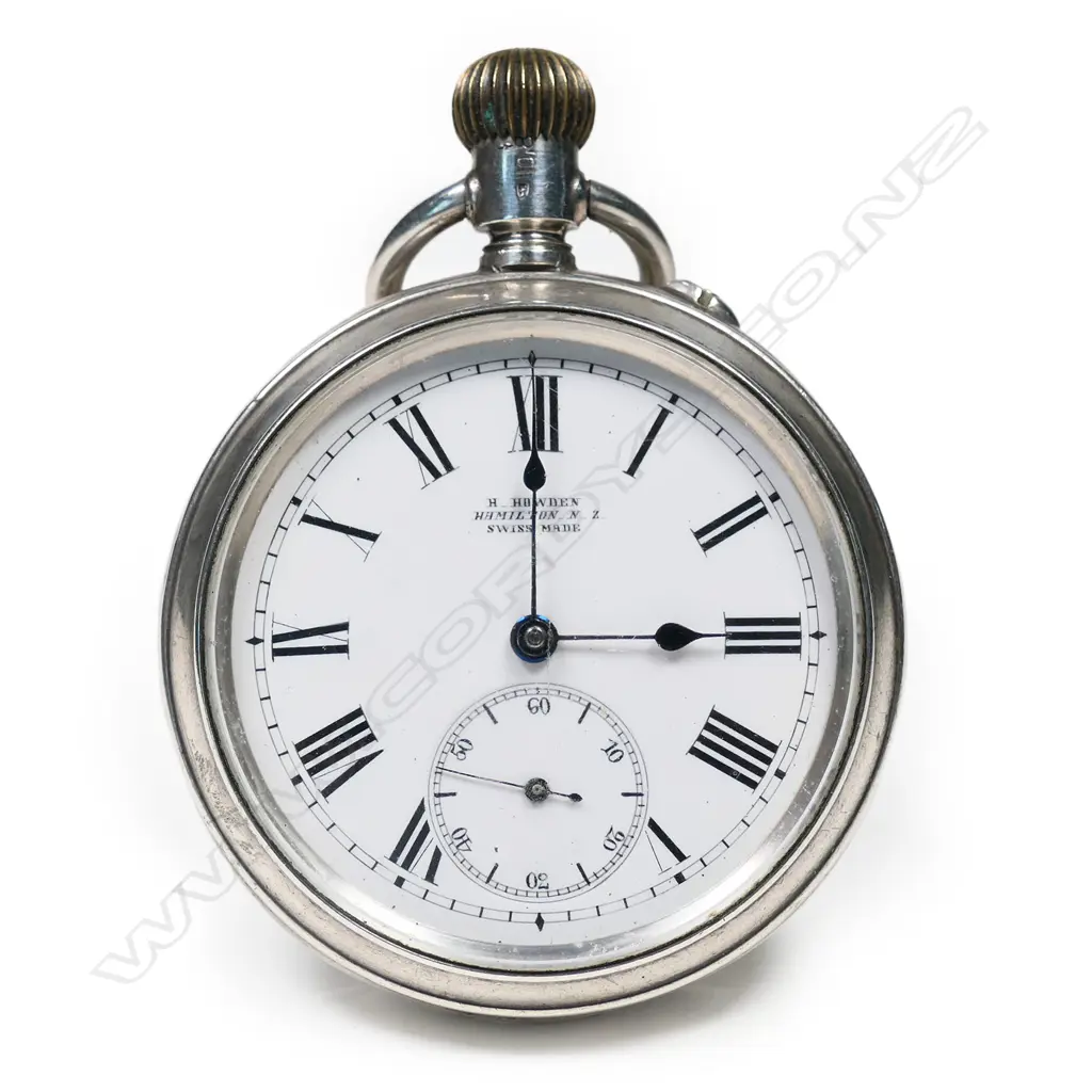A rare Swiss made double-sided pocket watch /stopwatch c.1900s, Image 1++