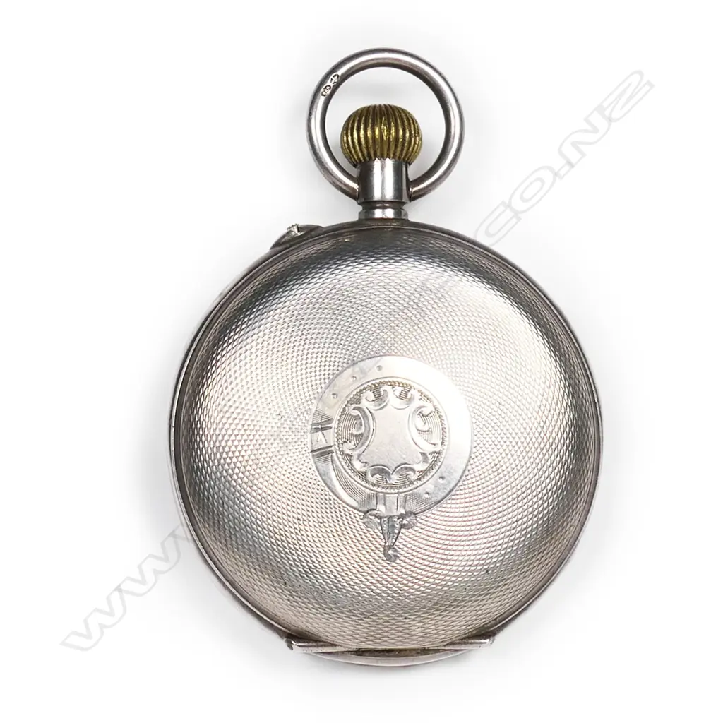 An early 20thC silver Hebdomas 8-day hunter pocket watch, Image 1++