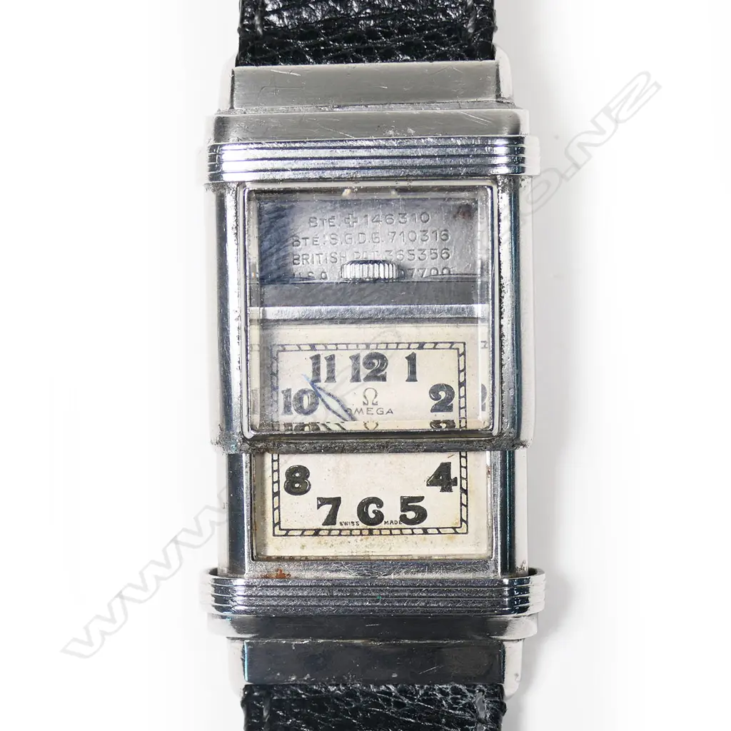 A rare Omega Marine wristwatch, c.1939, the first watch tested to withstand underwater depths, design patented 1932. Image 1++