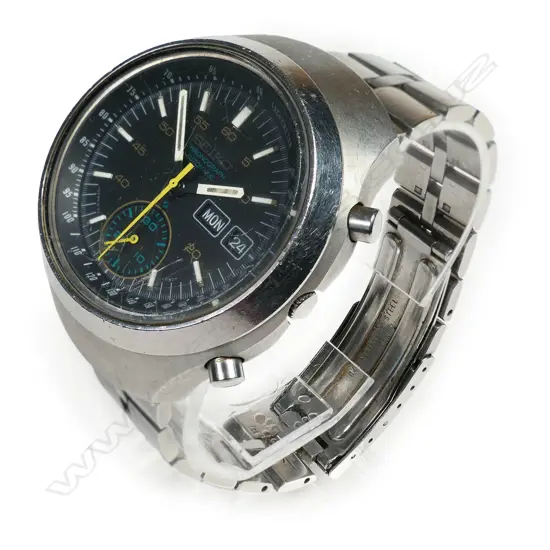 Seiko 'Darth Vader Helmet' chronograph wristwatch,