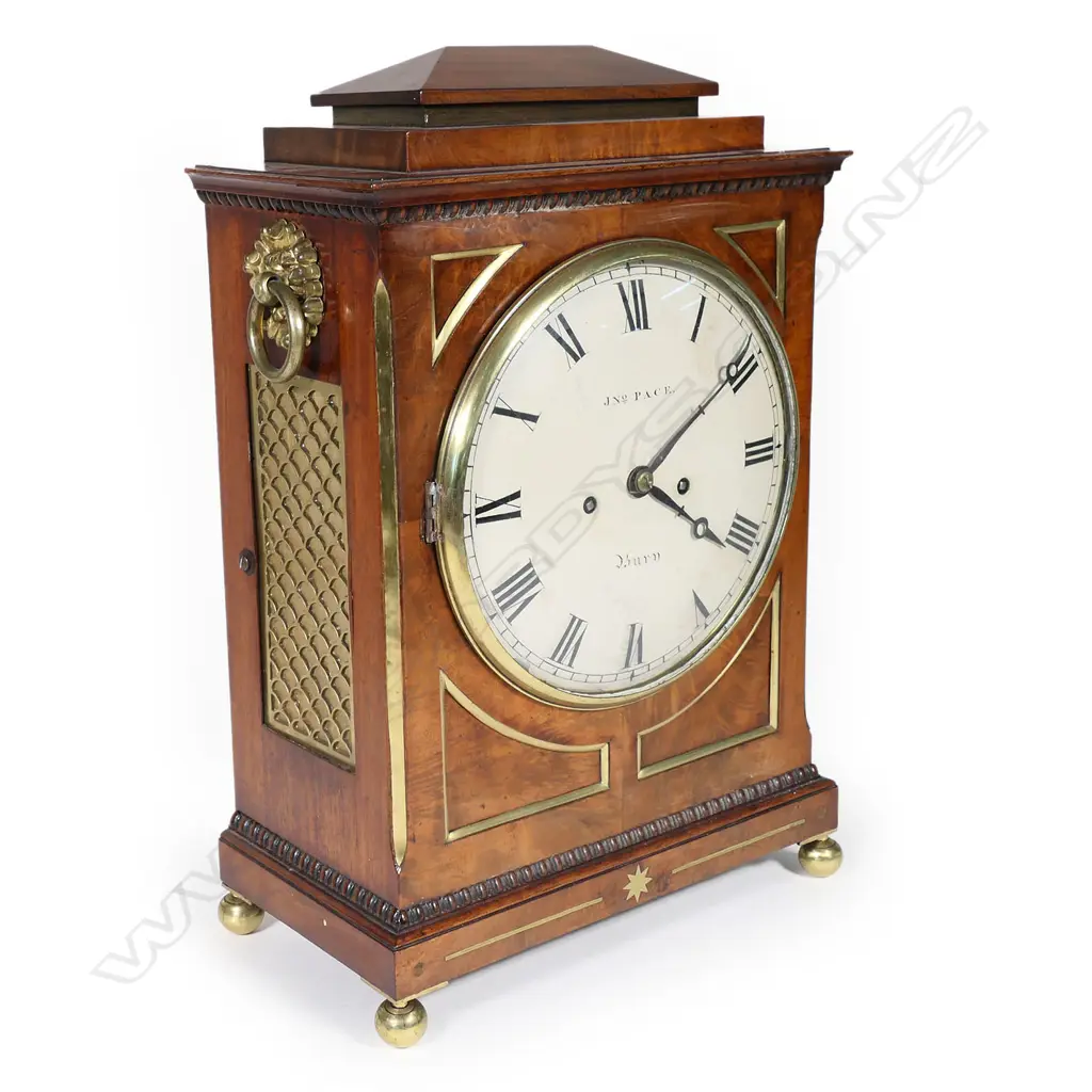 A quality Regency mahogany cased bracket clock by John Pace of Bury St. Edmunds, Image 1++