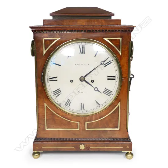 A quality Regency mahogany cased bracket clock by John Pace of Bury St. Edmunds,
