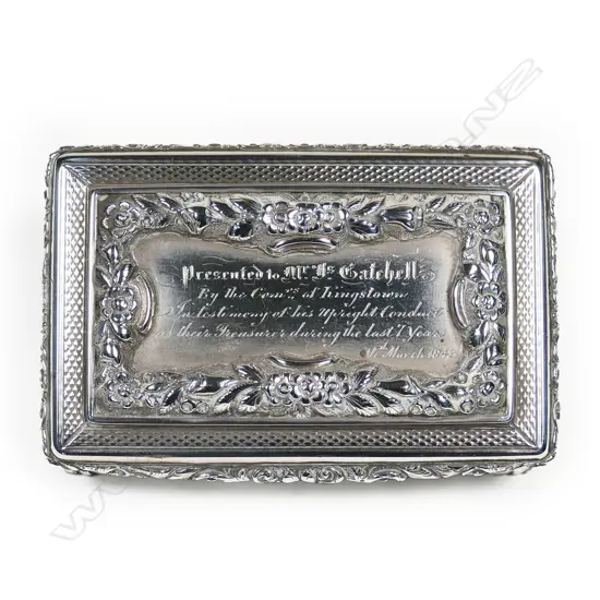 An early Victorian silver snuff box,