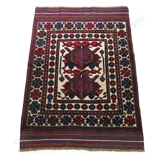 A hand knotted Afghan Berjusta rug,
