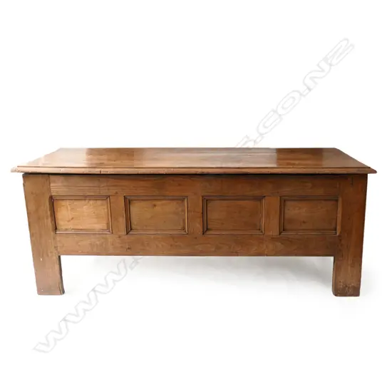 A George III country oak coffer,