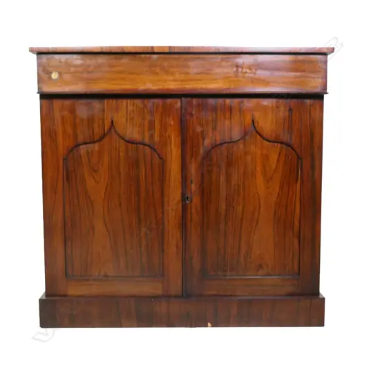 A William IV rosewood small proportion sideboard,
