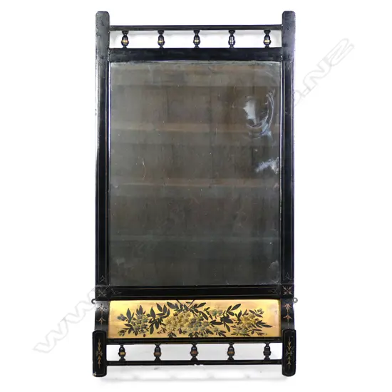 An Edwardian Aesthetic Movement overmantel mirror,