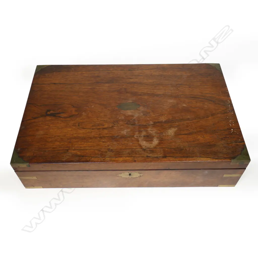 A large, quality Victorian gentleman's rosewood cased freshwater fishing tackle storage and display box, Image 1++