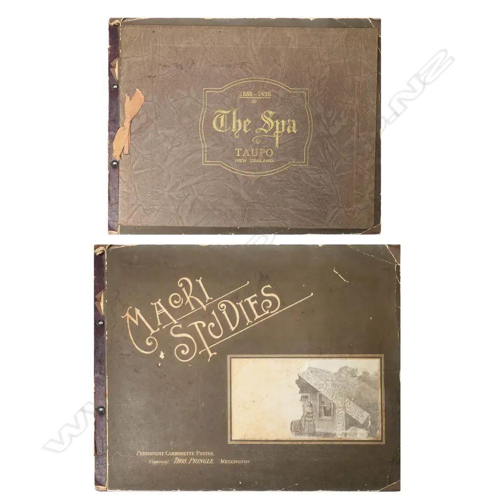 An album 'Māori Studies', twelve 'Permanent Carbonette Photos' by Thomas Pringle, Image 1++