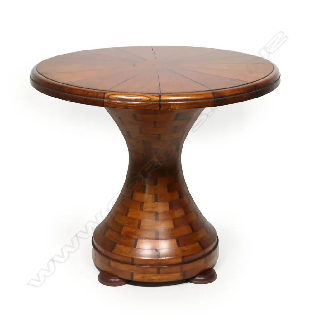 A vintage, idiosyncratic NZ native timbers table, Image 1++