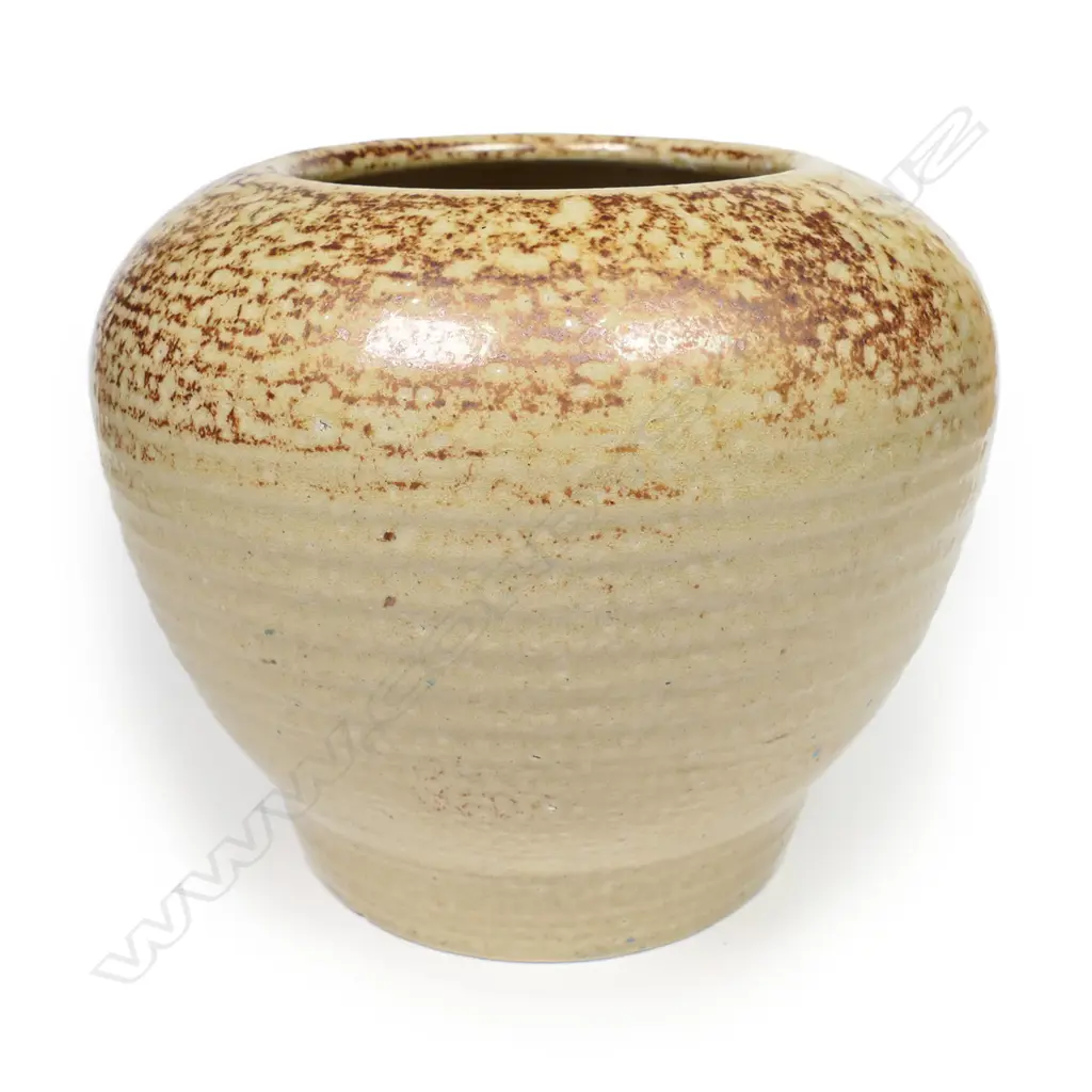 A rare Briar Gardner, Crum Brick Works salt glaze vase, Image 1++