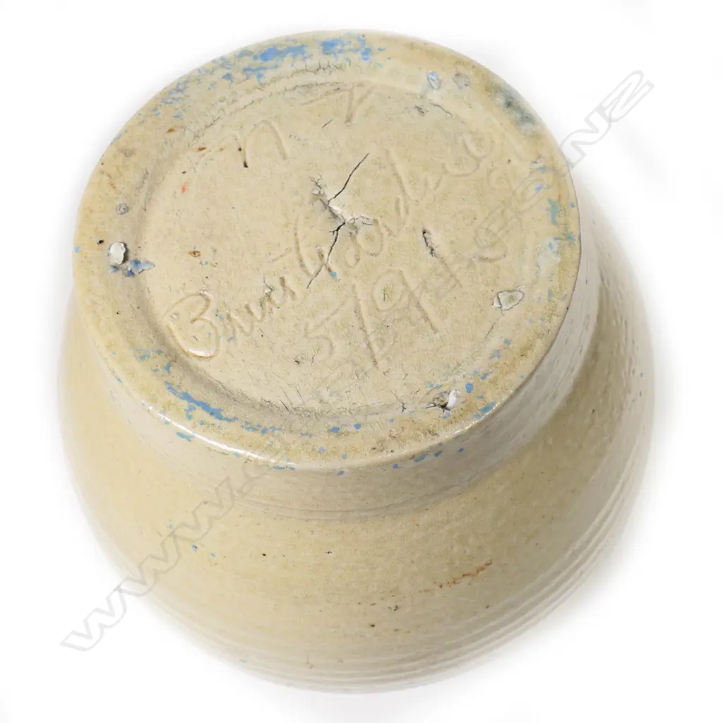 A rare Briar Gardner, Crum Brick Works salt glaze vase, Image 1++