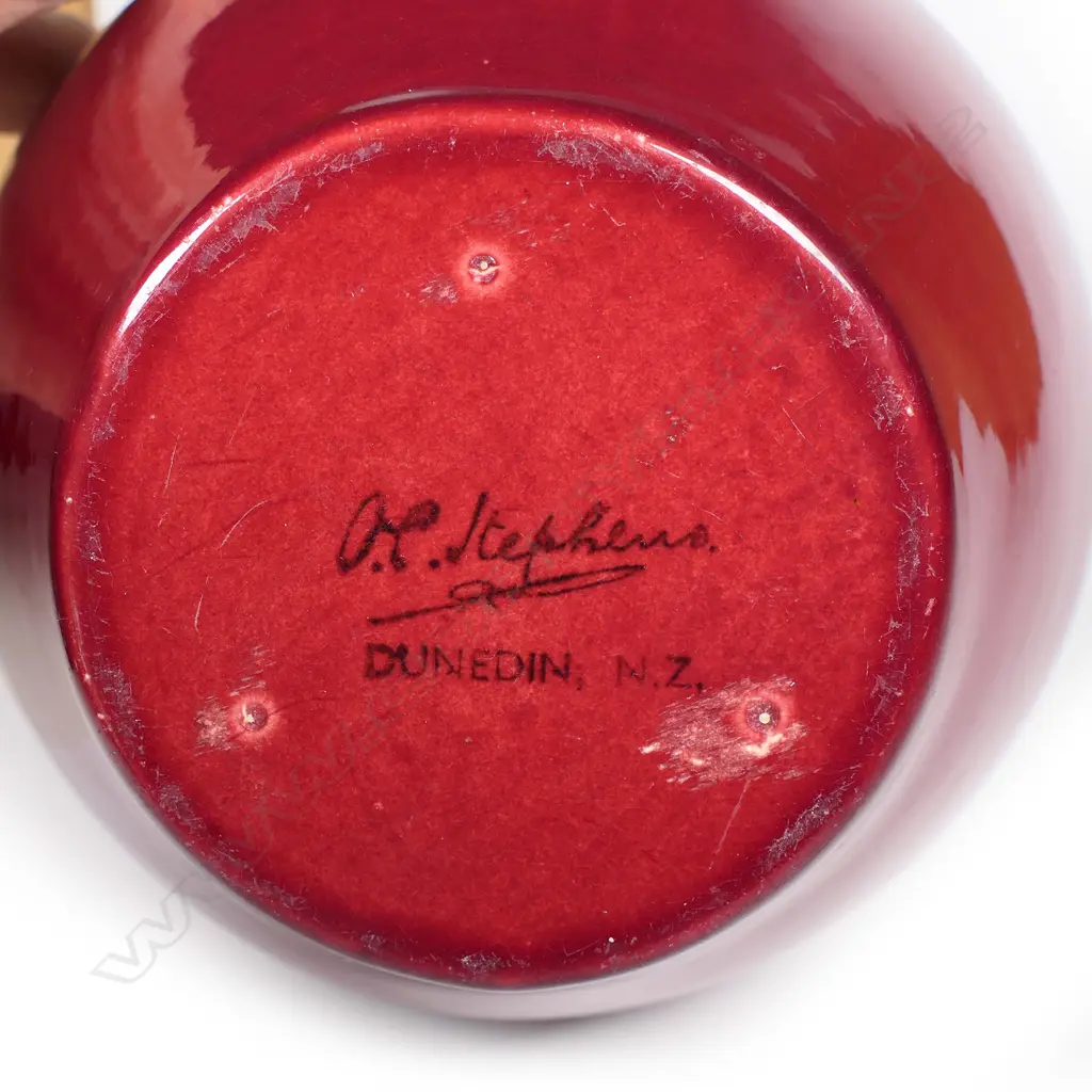 A large O C Stephens red glazed vase, Image 1++