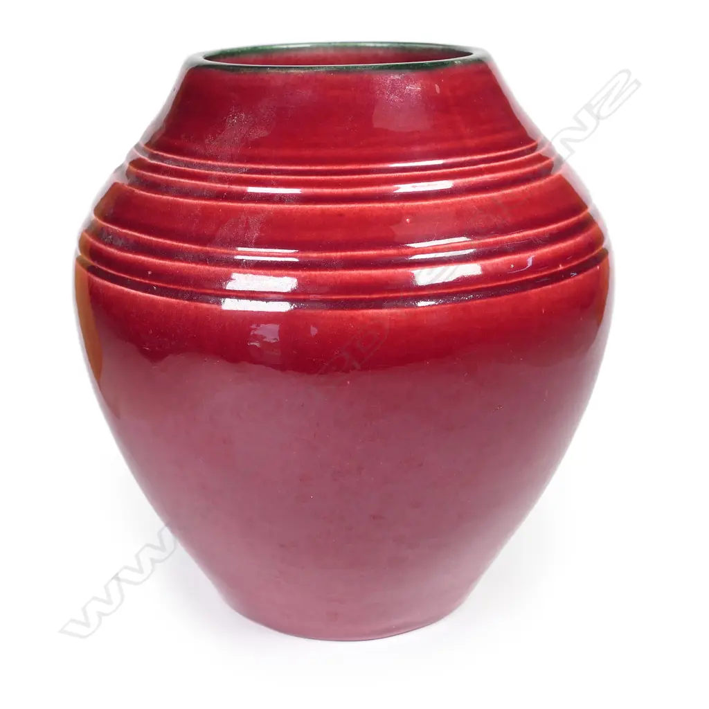 A large O C Stephens red glazed vase, Image 1++