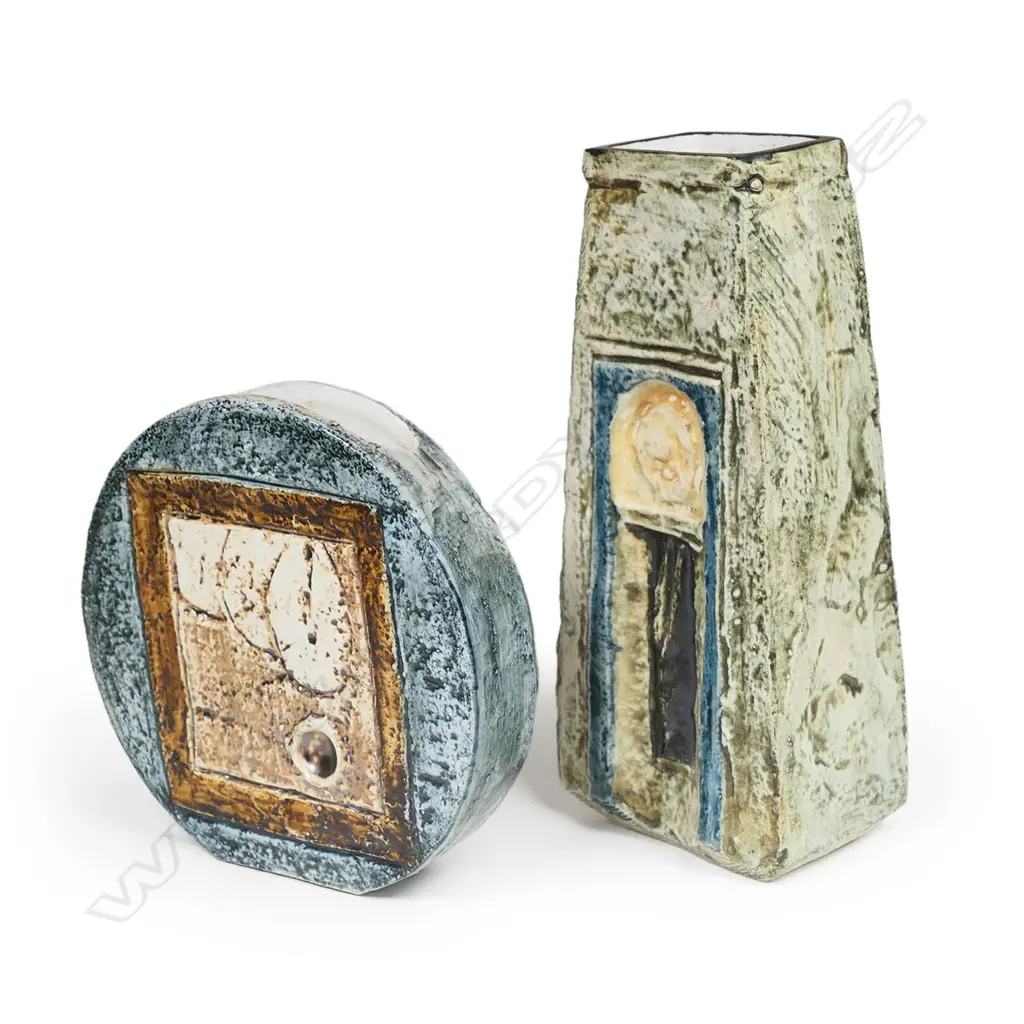 Two Troika pottery 1960s/70s St. Ives. Cornwall pottery vases, Image 1++