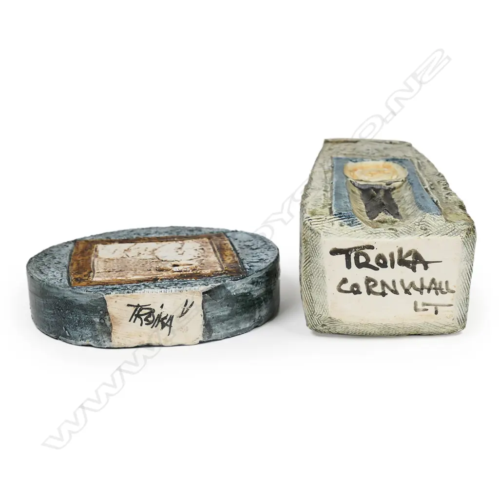 Two Troika pottery 1960s/70s St. Ives. Cornwall pottery vases, Image 1++