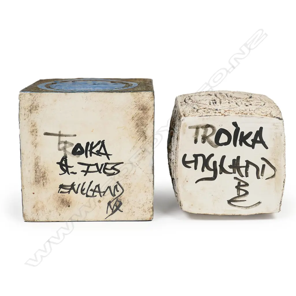 Two Troika pottery 1960s/70s St. Ives, Cornwall pottery vases, Image 1++