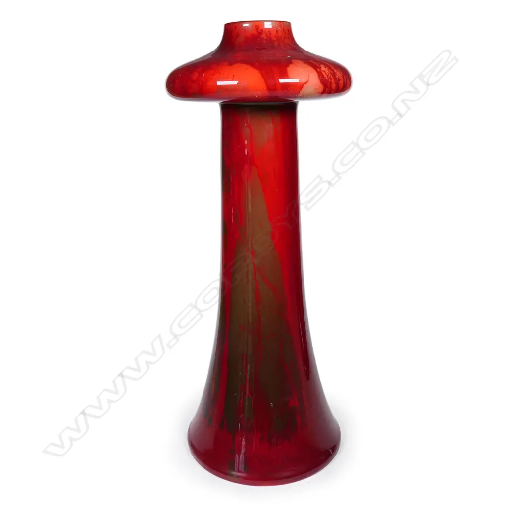 Howson's 1912 Arts & Crafts pottery flambé vase, Image 1++
