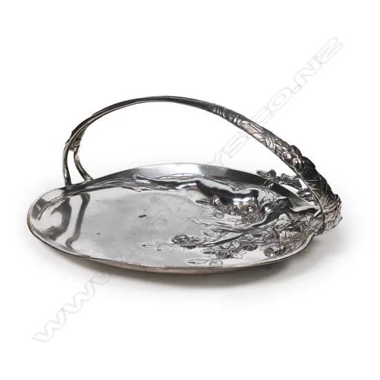 WMF Art Nouveau silver plate maiden tray,