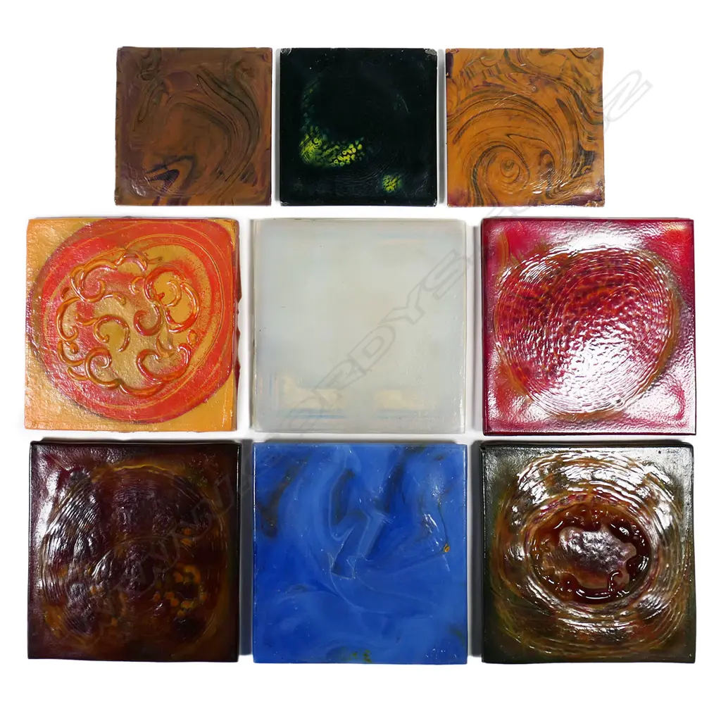 Nine Tiffany & Co glass tiles, Image 1++