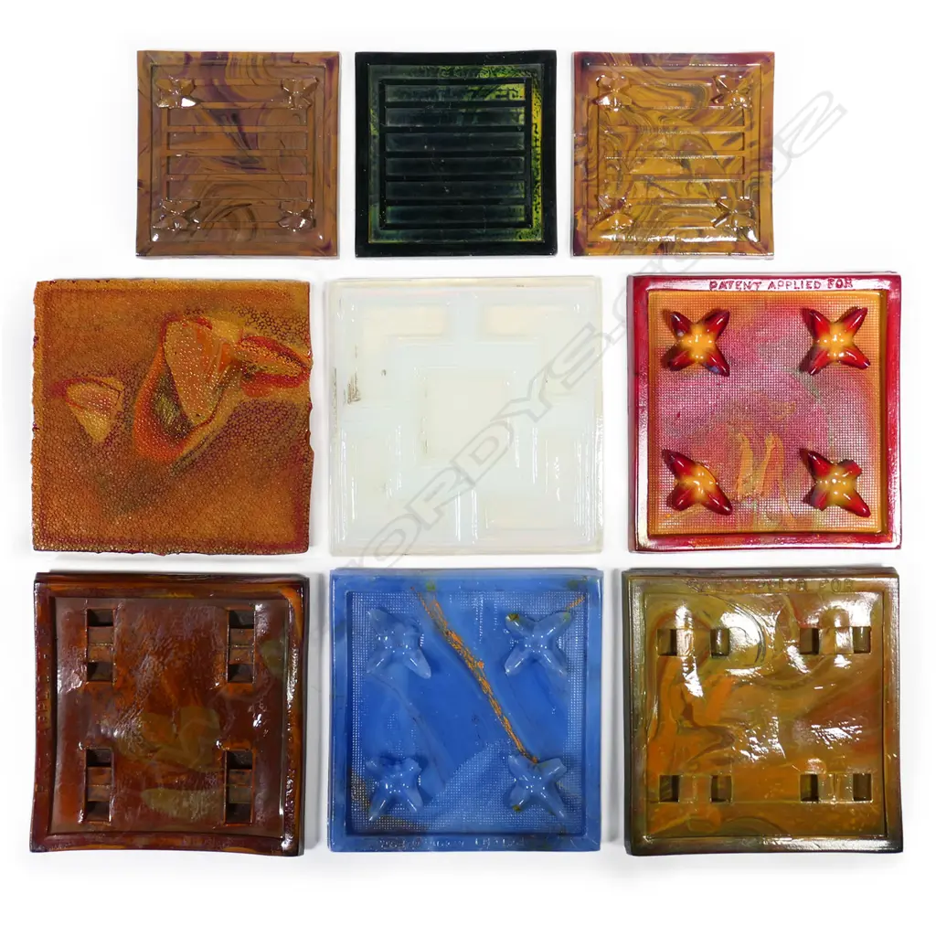 Nine Tiffany & Co glass tiles, Image 1++