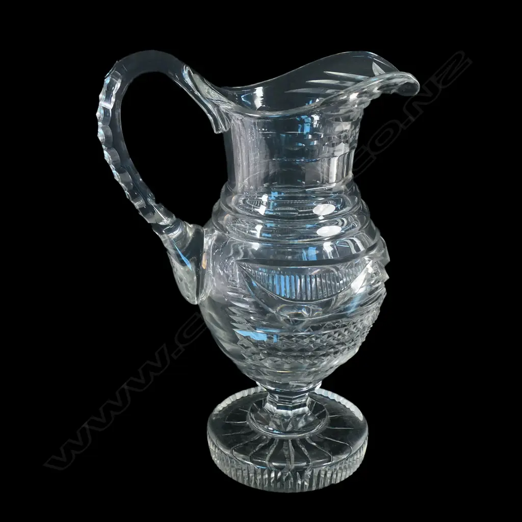 A heavy early cut crystal jug, Image 1++