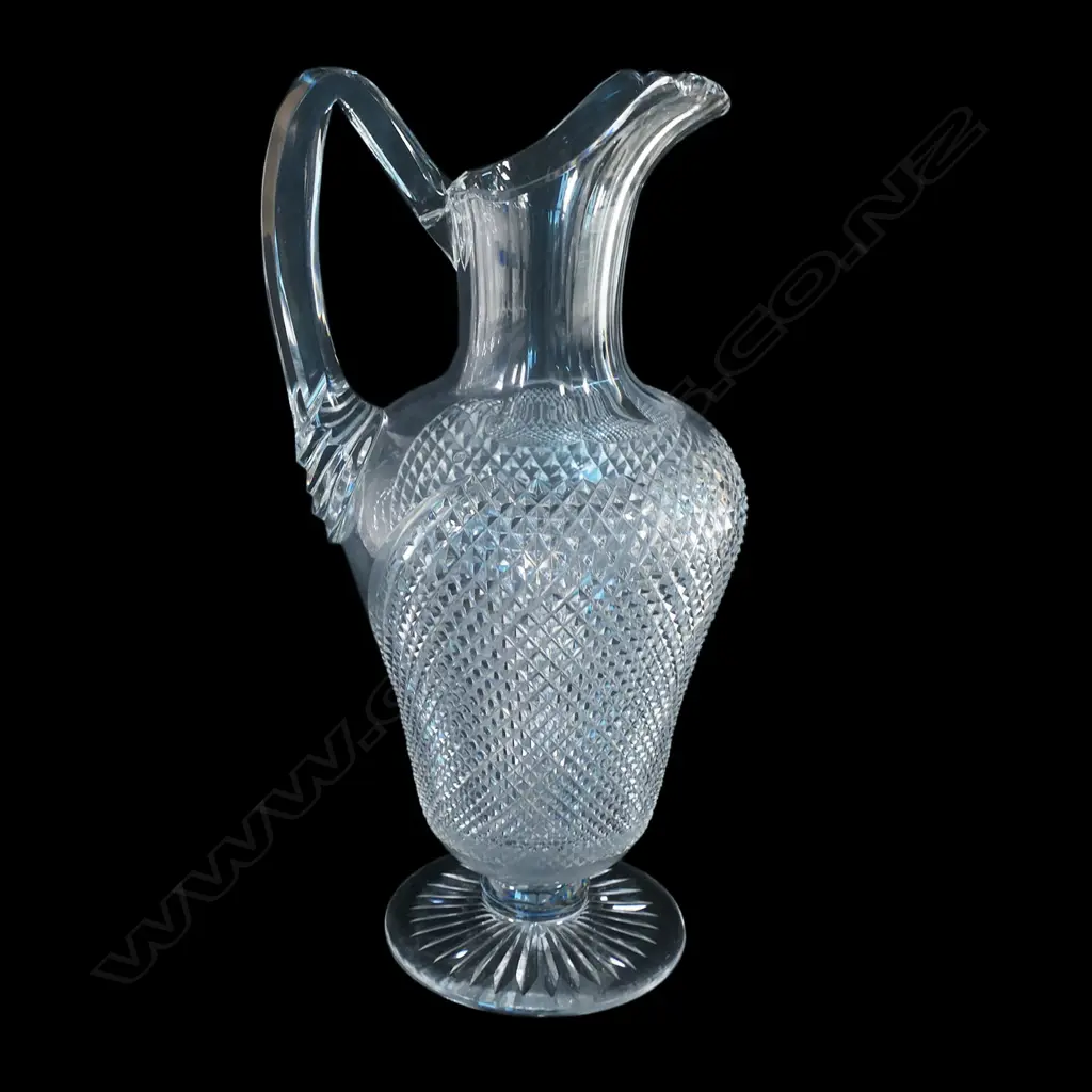 A cut crystal claret ewer, Image 1++