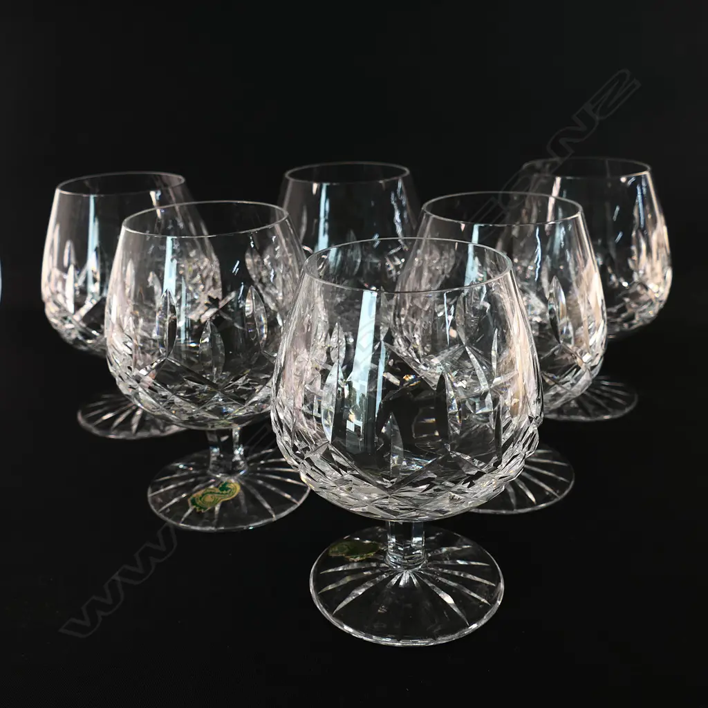 A set of six Waterford crystal brandy balloons, Image 1++