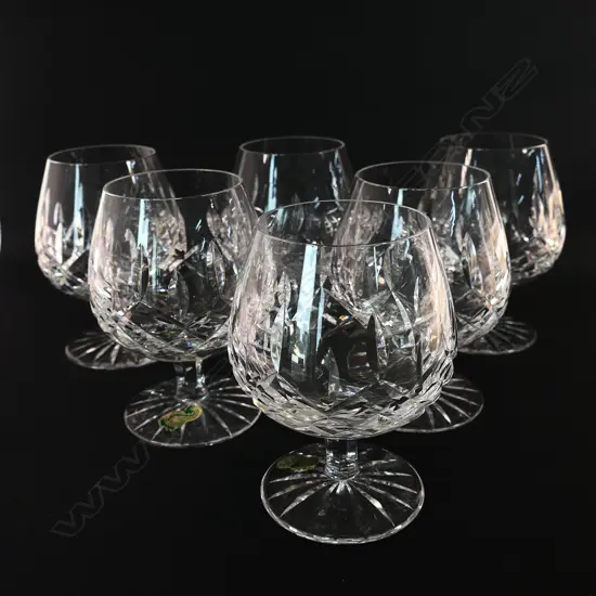 A set of six Waterford crystal brandy balloons,
