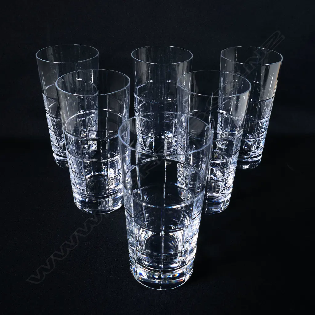 A set of eight Waterford crystal highball drinking glasses, Image 1++