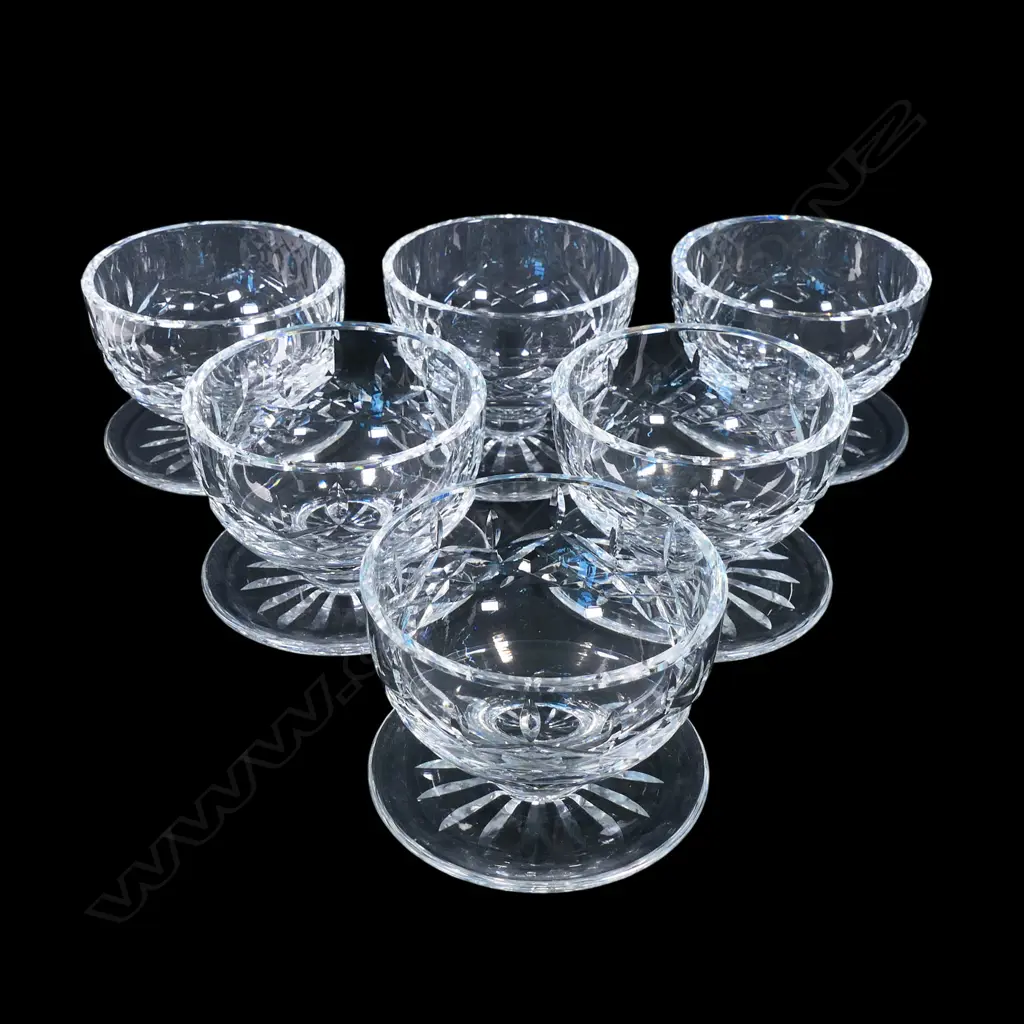 A set of six Waterford crystal dessert coupes, Image 1++