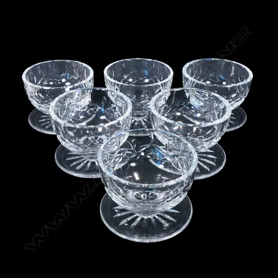 A set of six Waterford crystal dessert coupes,
