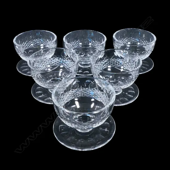 A set of six Waterford crystal dessert coupes,