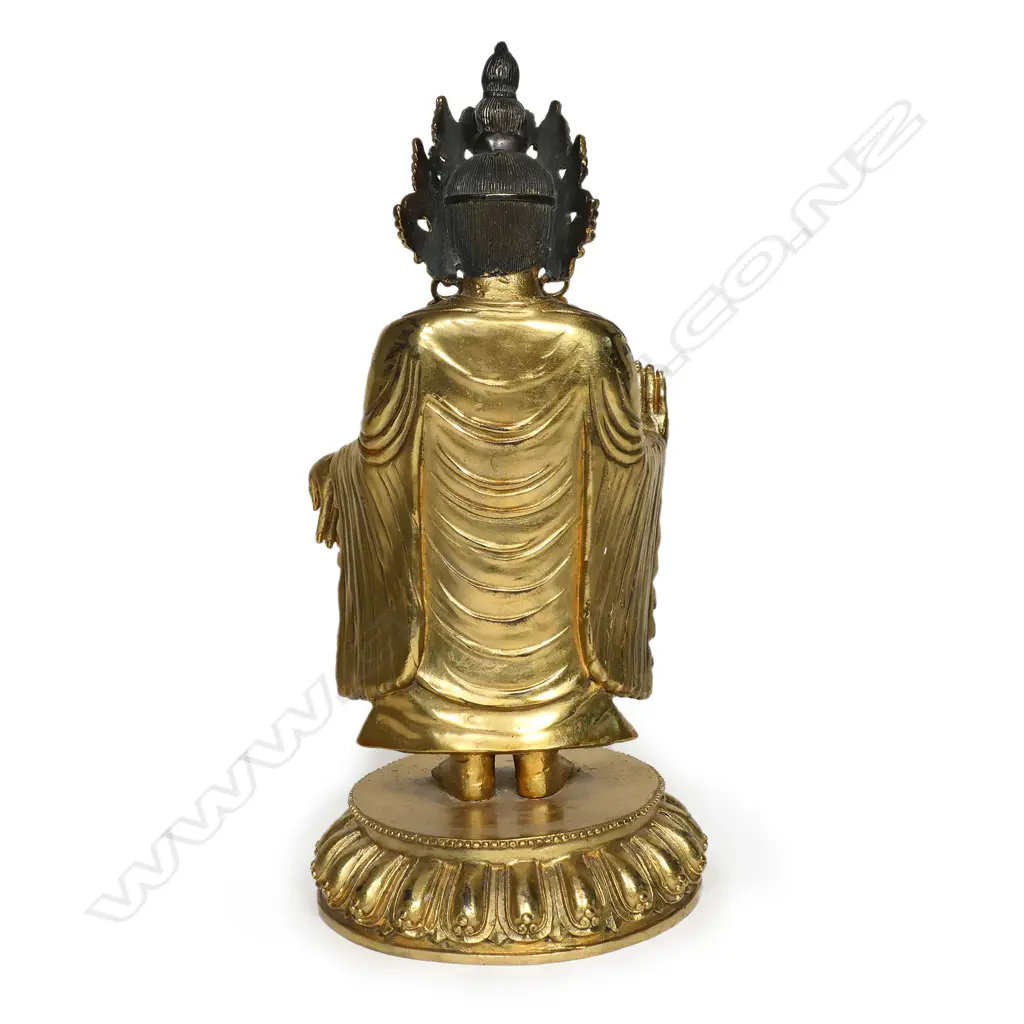 A Nepalese gilt bronze statue of the buddha Shakyamuni, Image 1++
