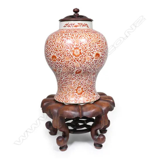 A Chinese Qing dynasty temple jar