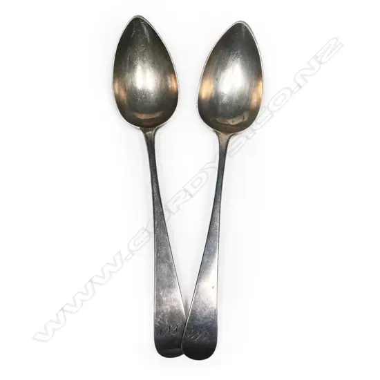 A pair of George III Scottish silver tablespoons,