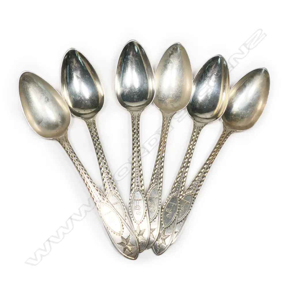 Six Victorian Irish silver teaspoons, Image 1++
