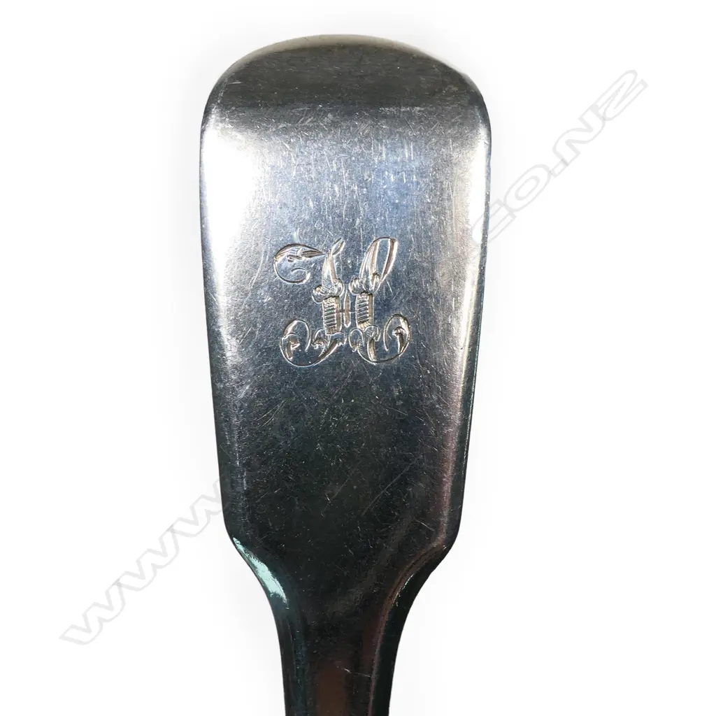 Six George IV silver dessert spoons, Image 1++