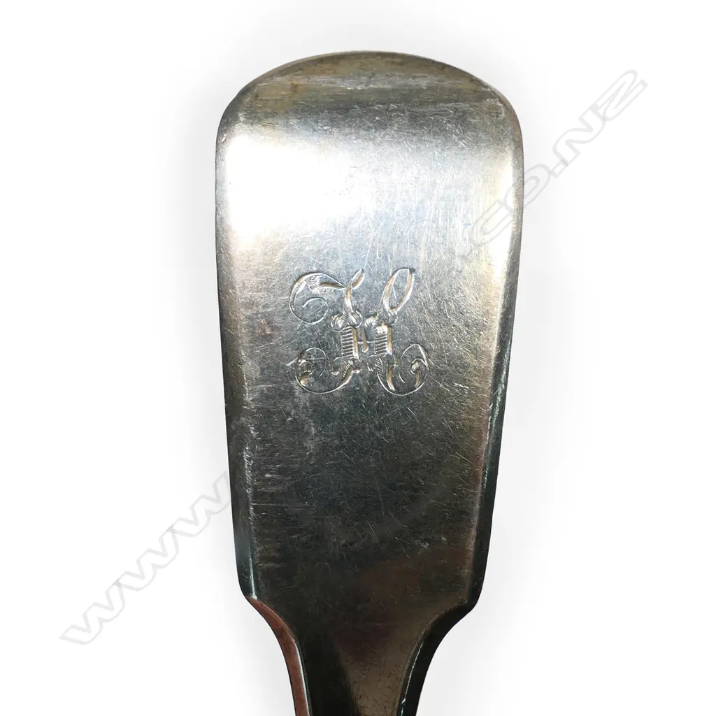 Five 19thC silver tablespoons, Image 1++