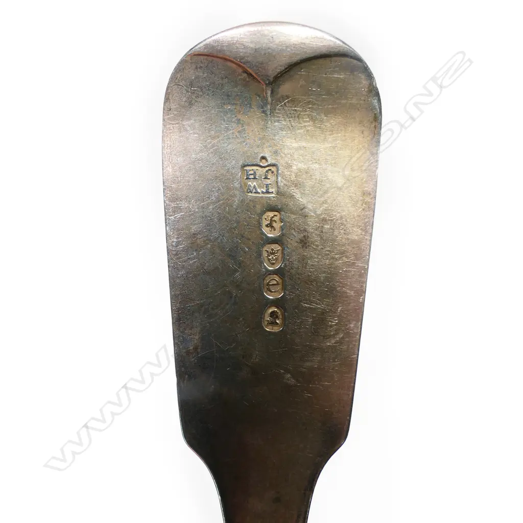Five 19thC silver tablespoons, Image 1++