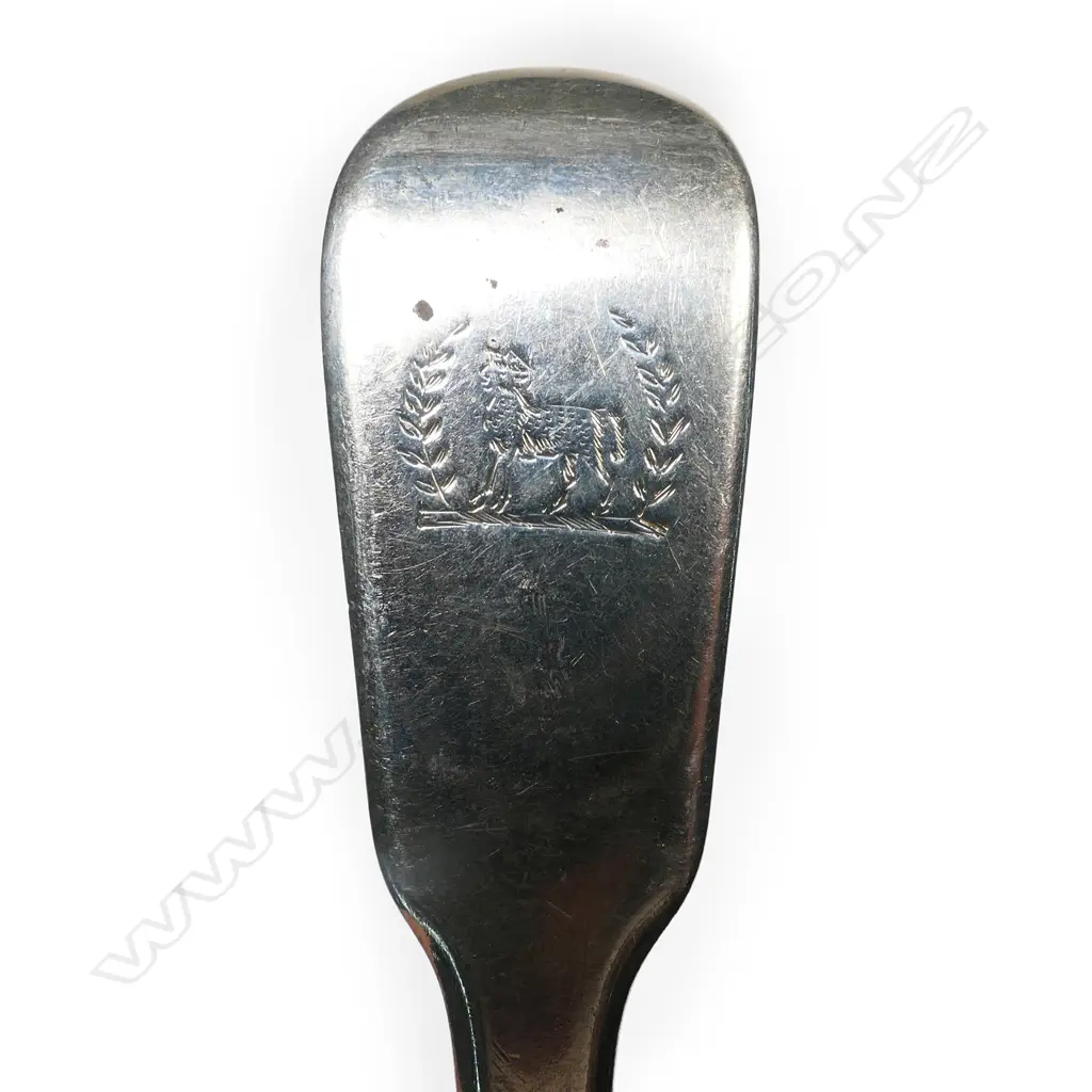 Five late George III silver tablespoons, Image 1++