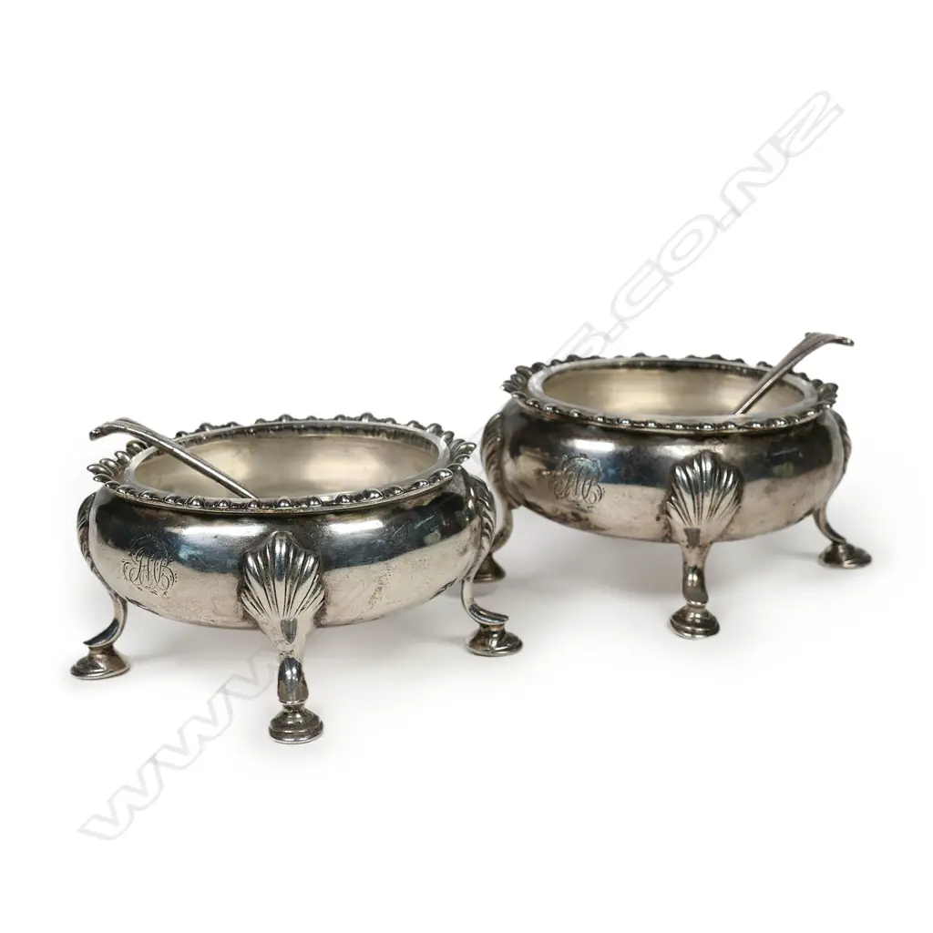 A pair of George III silver salts, Image 1++
