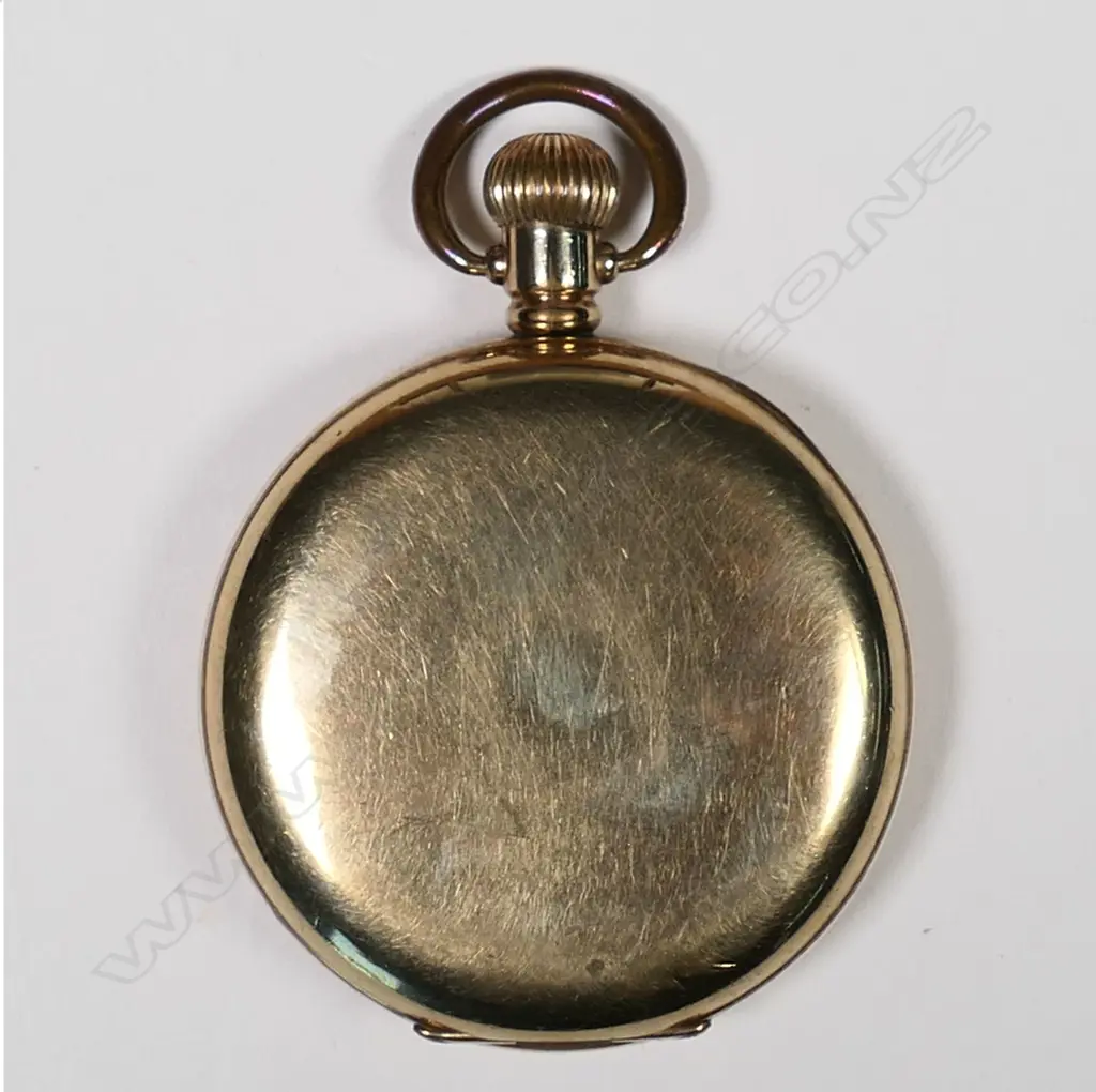 An Omega Chronometre gold plated hunter pocket watch, Image 1++