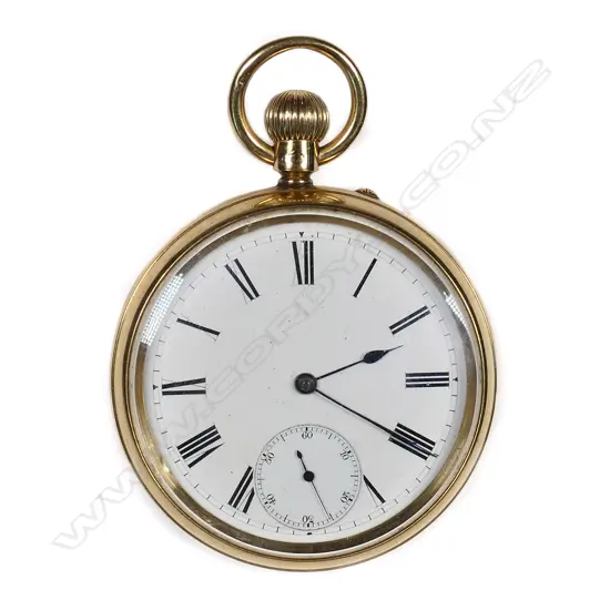 A 19thC 18ct gold open face pocket watch,
