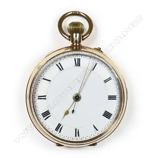 A 14ct gold open face pocket watch,
