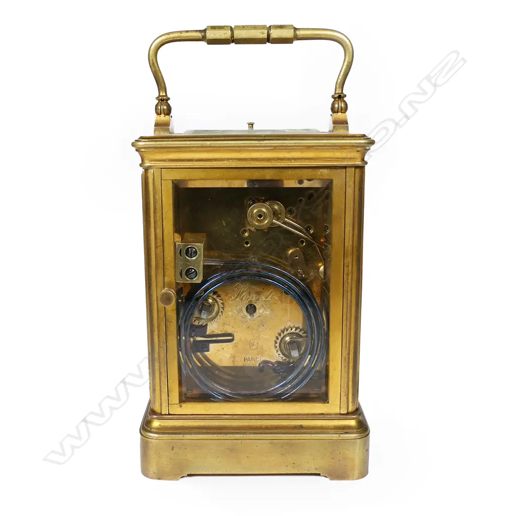 A quality 19thC French cased repeater carriage clock by Henri Jacot, Image 1++