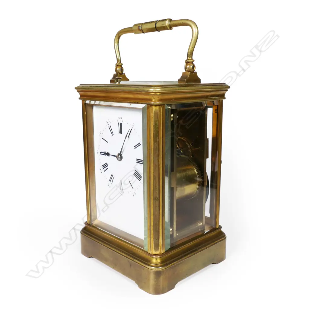 A quality 19thC French cased repeater carriage clock by Henri Jacot, Image 1++